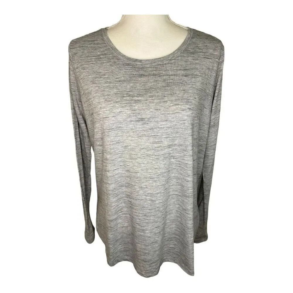 NEW Scotch & Soda Women’s Size 1 (Small) Marled Gray Top With Necklace NWT